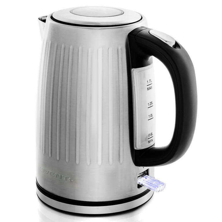 OVENTE Stainless Steel Electric Kettle Hot Water Boiler 1.7  Liters - Powerful 1750W BPA Free with Auto Shut Off & Boil Dry Protection,  Portable Instant Hot Water Pot for Coffee 