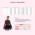 thumbnail image 7 of Sholeno Kids Girls Sparkly Figure Skating Dress Long Sleeve Ballet Tutu Leotard Contemporary Dance Dress Black Blue 10, 7 of 7