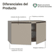 thumbnail image 3 of Gabinete Bajo Cocina Madesa Nice 120cm Con Encimera Crema 01, 3 of 5