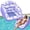 Purple, variant on Inflatable Pool Float Hammock, 3-in-1 Lounge Sofa & Heavy Duty Floating Chair with Cup Holder for Pool Beach Lake Summer Vacation