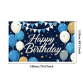 thumbnail image 3 of Navy Blue Backdrop Banner with Balloons Stars Happy Birthday Party Supplies Photography Props Decors Birthday Party Background Decorations, 3 of 7