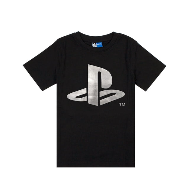 PlayStation T-Shirt Noir à Manches Courtes pour Garçons