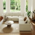 thumbnail image 3 of Indecor Home 95.4" Modular Sectional Sofa Couch, Upholstered 5 seat L-Shape Sofa Cloud Sofa for Living Room Office Apartment, 3 of 9