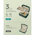 thumbnail image 4 of Joyero SONGMICS Travel Organizador de 2 capas, color verde bosque, 4 of 8