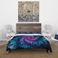 thumbnail image 3 of Designart 'Purple And Blue Fractal Flower' Modern Duvet Cover Set, 3 of 5