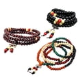 thumbnail image 1 of Pulsera Mala de Buda de 3 piezas de 8 mm con cuentas de madera, pulseras de oración hechas a mano con cuentas devotas., 1 of 7