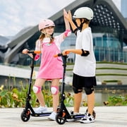 5TH WHEEL KS05 Kids Electric Scooter for Ages 8+, Foldable E Scooter with 130W Motor, Up to 10 MPH & 5 Miles Range, 3 Speed Modes, LED Display, Adjustable Height, UL 2272