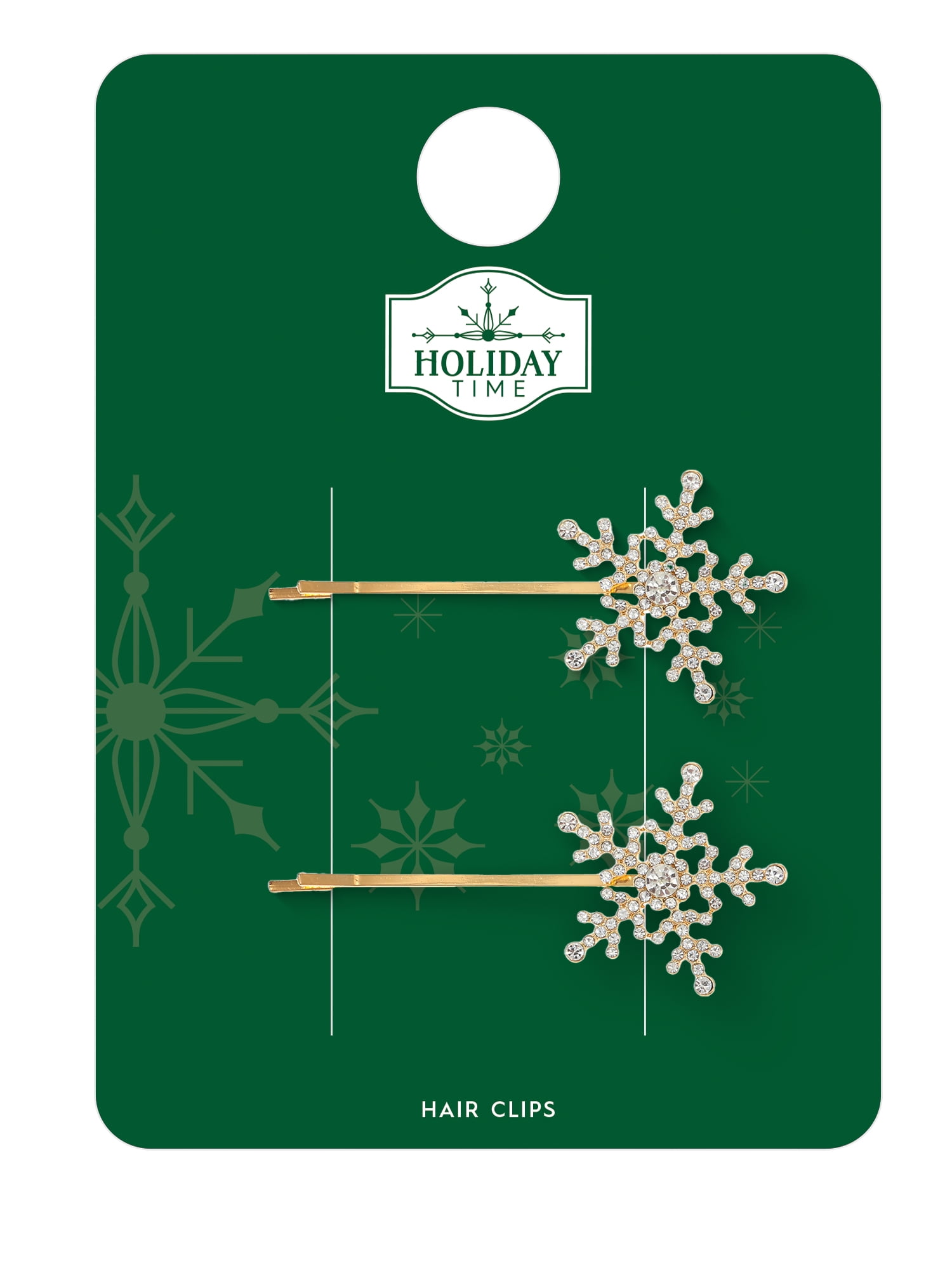 Holiday Time Snowflake Bobby Pins, 1 Pair