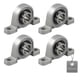 thumbnail image 1 of 4 Pieces Pillow Block Bearings Pillow Block Bearings Ball Bearings Zinc Alloy Bearings Pillow Block Bearings Ball Bearings with Solid Cast Iron Base (, 1 of 4