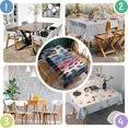 thumbnail image 4 of Colorful and Black Of Leopard Print Rectangle Tablecloth 60"x84",Waterproof Polyester Rectangle Table Cloth, Wipeable Spillproof Polyester Tablecloth for Dining, Camping, Indoor and Outdoor, 4 of 5