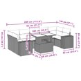 thumbnail image 2 of vidaXL 8 Piece Garden Sofa Set with Cushions Grey Poly Rattan, 2 of 5