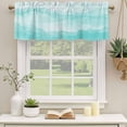 thumbnail image 3 of Aqua Ombre Mountain Valances for Windows, Decorative Rod Pocket Window Valance Curtains, Nature Abstract Art Marble Gradient Short Curtain Drapes for Kitchen/Living Room, 2 Panels, 60" W x 18" L, 3 of 8