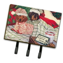 Dachshund Christmas Waiting for Santa Leash or Key Holder