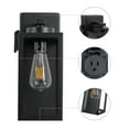 thumbnail image 5 of C Cattleya 2-Pack 12.5in. Matte Black Outdoor Wall Lantern Sconce with Built-in Outlet, 5 of 7