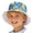 Light Blue, variant on Lightweight Wide Brim Reversible Printed Fishing Sun Cap For Boys Girls Ages 1-6