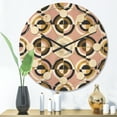 thumbnail image 2 of Designart 'Abstract Geometric Circular Retro Pattern I' Mid-Century Modern Wood Wall Clock, 2 of 5
