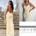 thumbnail image 1 of Suspender Y2K Backless Black Dress Summer Sexy Retro Long Dresses Beach Party Sleeveless Skims Big Open-Back Fishtail ClubwearS Gao Jinjia LED, 1 of 2