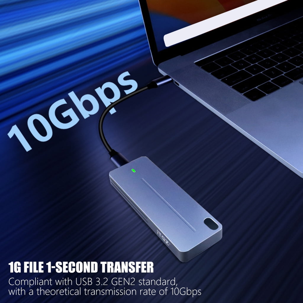 AOOOWER M.2 NVME Solid Disk Enclosure 10Gbps Fast Storage Expansion Aluminum Cooling