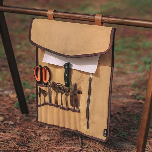 Utensilio de Camping Shamjiam Bolsa Enrollable Organizador Cocina Picnic