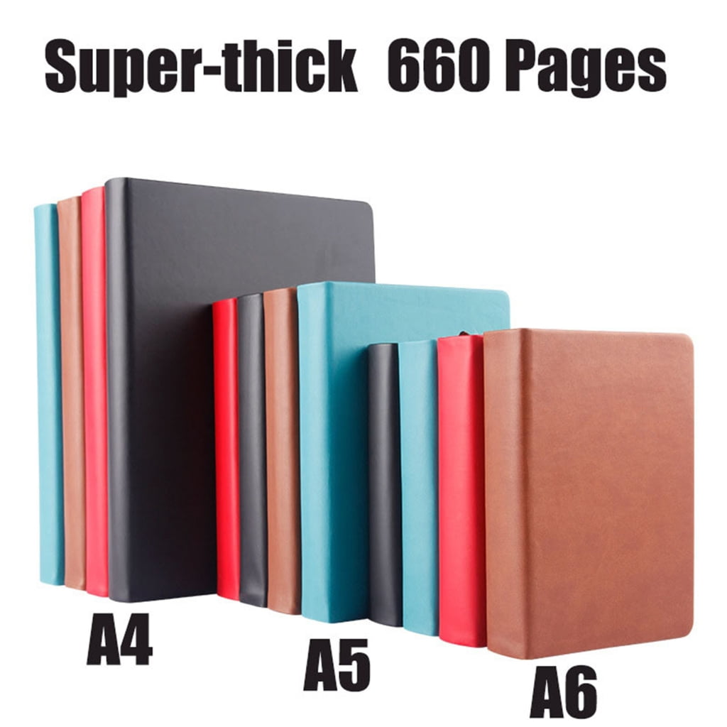 Hardcover Leather Journal Notebook 660 Pages Unlined Artist Sketch Book For Sketching Drawing Journaling