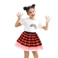 thumbnail image 3 of TEDOYE Toddler Girls Rainbow Birthday Party Tutu Skirt Performance Skirt Striped Prints Cute Fashion Skirt Relaxed Fit Wear, 2-8 Years, 3 of 5