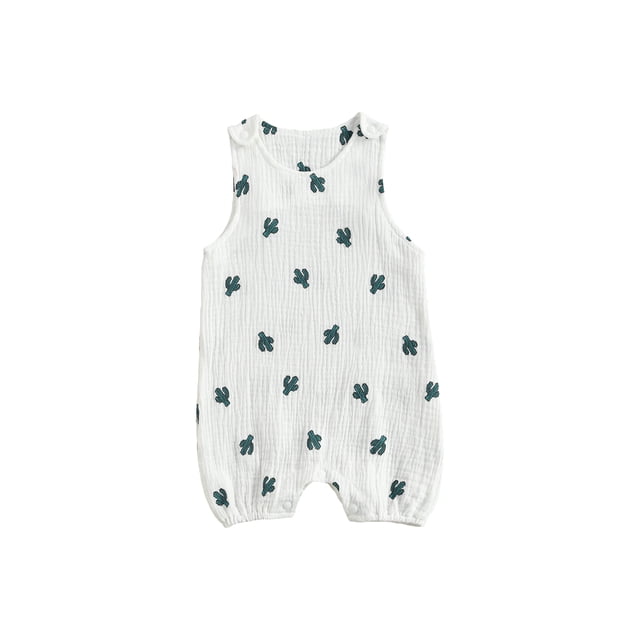 xiaxaixu Barboteuse Sans Manches Imprimée pour Bébé, Barboteuse Élégante pour Enfants Garçons Filles