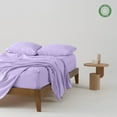 thumbnail image 2 of 6 Piece Bedding Set, 100% Organic Cotton Bed Sheet Set 1000 Thread Count, Crisp and Cooling Sateen Weave, Soft Breathable, Eco-Friendly, 12" Deep Pocket -(Lilac, King), 2 of 7