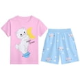thumbnail image 3 of Gaexia Girls Summer Outfits Size 7/8 Ruffles Sleeveless Top Clothes Casual T-Shirt Shorts Set Two Piece Set Children Kid Girls, 3 of 3