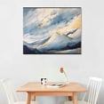 thumbnail image 2 of Shiartex Blue and Gold Abstract Canvas Art Wall for Living Room-Framed Blue Mountain Oil Painting for Bedroom -Modern Landscape Wall Decor for Office,Kitchen Ready to Hang 20x16 in/16x12 in, 2 of 4