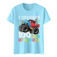 thumbnail image 5 of Hauts pour Filles Décontractés Imprimés Col Rond Manches Courtes T-Shirts Confortables pour Filles Vêtements Décontractés Légers Hauts d'Été pour Enfants, 5 of 5