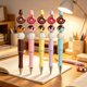 thumbnail image 5 of 10 Piece Donut And Gingerbread Man Dessert Kawaii Theme DIY Beaded Pen Wooden Bead Set Imaginative Stationery 10ML, 5 of 6