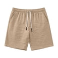 thumbnail image 4 of PIMSSY Men Casual Summer Shorts Lightweight Loose Fit Beach Walking Comfortable Elastic Waist Breathable Outdoor Shorts Solid Color Male Cozy Bottoms, 4 of 4