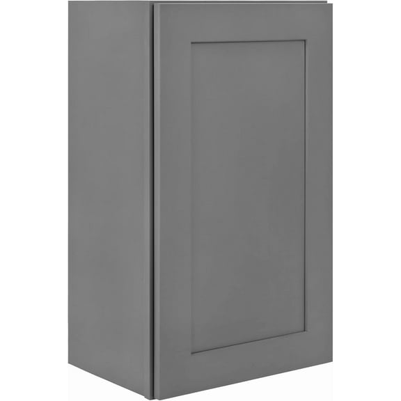 Gray Shaker Wall Cabinet - Ready to Assemble, Perfect for Kitchen, Laundry, Garage or Bathroom Storage -12" W x 30" H x 12" D