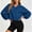 A05-Blue, variant on Zysthvn Casual Crewneck Sweatshirts Women Cropped Pullover Fall Long Sleeve Sweatshirts for Women Solid Loose Fit Tops