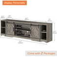 thumbnail image 2 of WAMPAT Modern Farmhouse TV Stand with Open Storage, Grey, 2 of 7