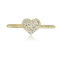 thumbnail image 2 of AVORA 10K Yellow/Gold Simulated Diamond CZ Heart Cluster Fashion Ring  - Size 7, 2 of 5