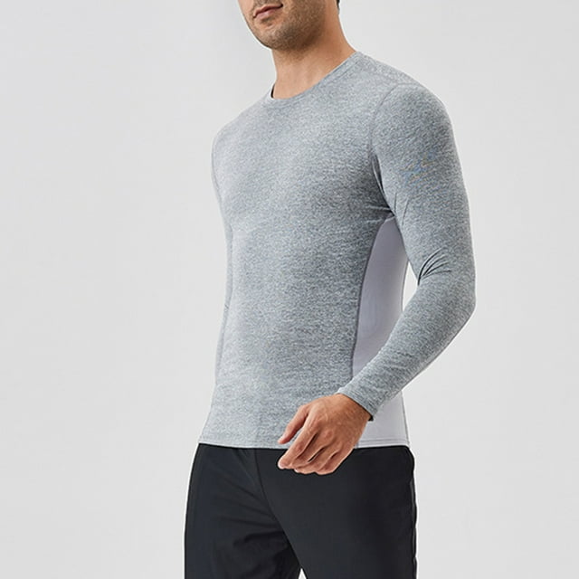 pstuiky manga larga de hombre, Camisa deportiva de manga larga con cuello redondo, ligera, transpirable y de color liso con cremallera para hombre camisetas de hombre xl