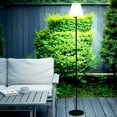 thumbnail image 3 of Mistaha Wireless Solar-Powered RGBW Floor Lamp with Detachable Pole and Remote Control - Modern Design, Pleated White Lampshade, USB Rechargeable, 3 of 6