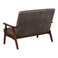thumbnail image 3 of Furniture of America Kikee Loveseat, Brown, 3 of 6