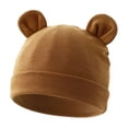 thumbnail image 2 of Dakiuu Baby Beenie Winter Hat with Bear Ear for Infant Toddler Boys Girls Spring Fall Soft Knited Sku1l Cap, 2 of 4