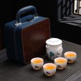 thumbnail image 1 of 2024 New Style Mutton Fat Jade Travel Tea Set - Creative Panda Teacup Set for Outdoor and Home Use - Gift, 1 of 4