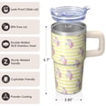 thumbnail image 3 of 20OZ Unicorn Coffee Tumbler with Ergonomic Handle and Straw Double Wall Stainless Steel Insulated Cup Travel Mug Ideal Gifts for Women Mom Friends on Birthday Christmas Thanksgiving, 3 of 6