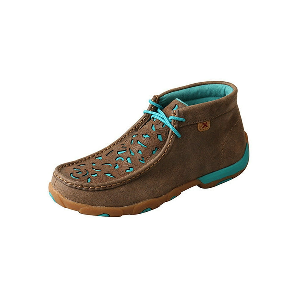 twisted x turquoise embroidered moccasins