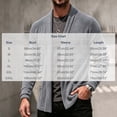 thumbnail image 2 of Rrxhxhs Mens Cardigan Solid Color Open Front Long Sleeve Warm Casual Knitted Sweater Cover Up with Pockets, 2 of 8