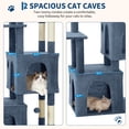 thumbnail image 2 of Heavy Duty 61" Multi-Level Cat Tree Tower for Large Indoor Cats & Maine Coons,  2 Spacious Condos, Durable Natural Sisal Scratching Posts, Stable Playground with Interactive Toys - Light Blue, 2 of 9