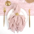 thumbnail image 5 of Wrinkled Dinner Napkins Gauze Cheesecloth Napkins 20 x 20 Inch Rustic Boho Table Napkins Decorative for Weddings Parties Event Home Table(Pink,6PCS), 5 of 7