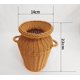 thumbnail image 2 of Jarrón de mimbre, cesta de flores de ratán, arreglo de flores antiguo largo para decoración del hogar de boda (marrón claro) Zhivalor ZJWJ479, 2 of 4