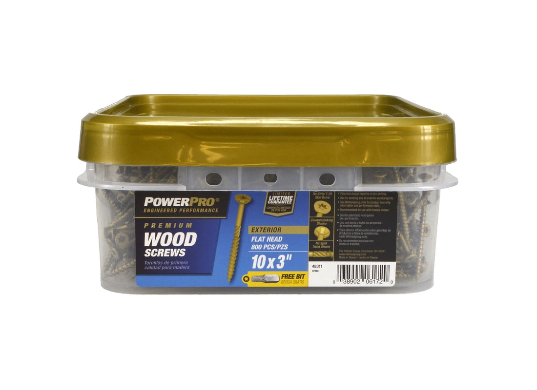 Hillman Fasteners 48311 10 x 3 in. Exterior Wood Screws