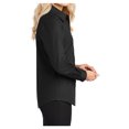 thumbnail image 3 of Womens Long Sleeve Easy Care Cotton/Polyester Shirt Black/ Light Stone XXL, 3 of 6