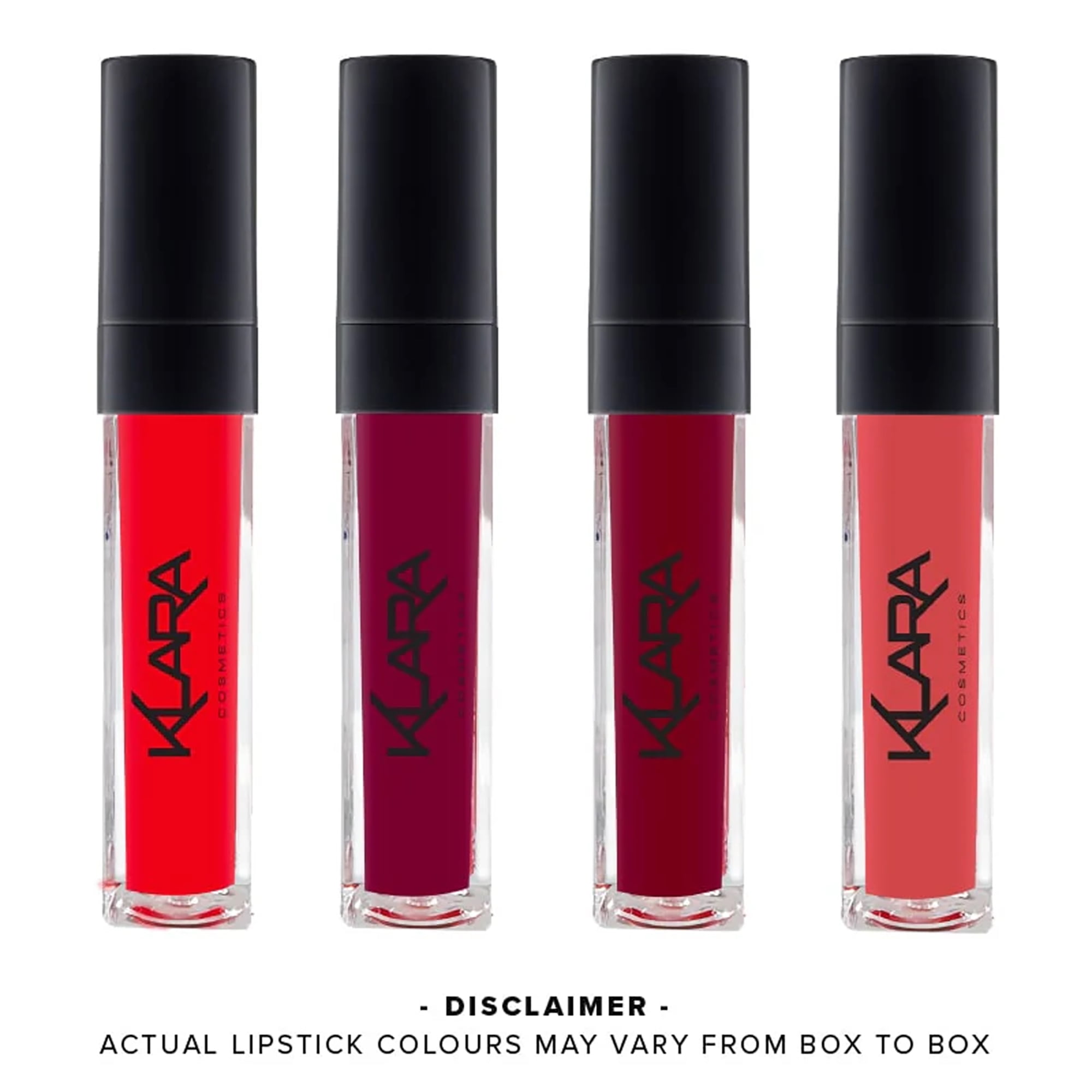 Klara Cosmetics The Bolds Lip kit, Liquid Lipstick, Matte Lipstick, 4 Pc